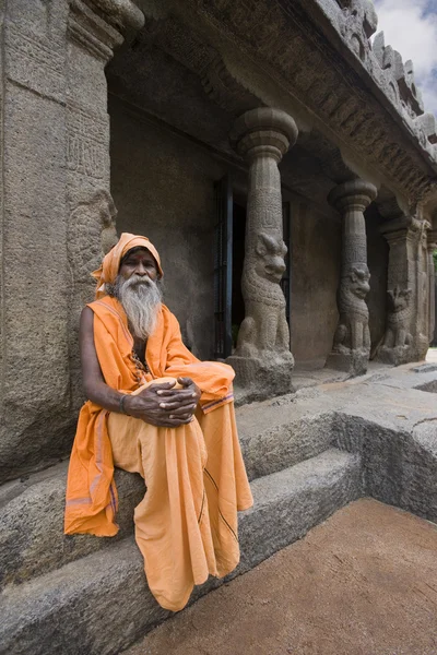 Hindoe heilige man - mahabalipuram - india — Stockfoto