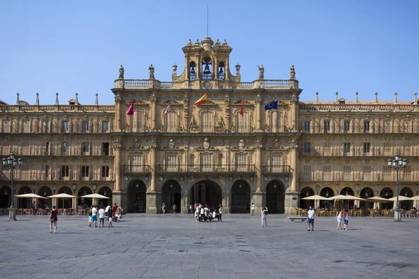 Salamanca - velké náměstí - Španělsko — Stock fotografie