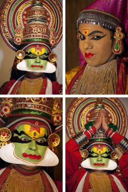 kathakali dansçı - Hindistan