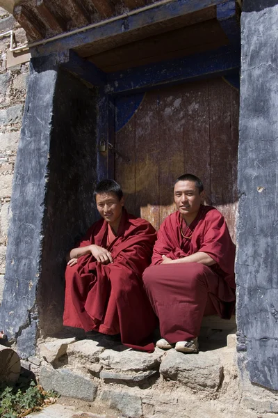 Tibetští mniši - tibet — Stock fotografie