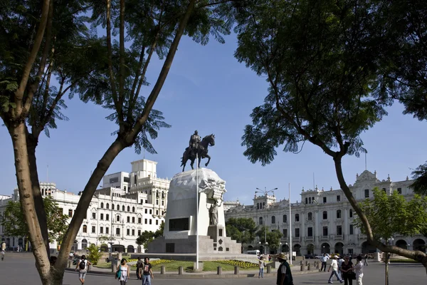 Plaza de San Martín Lima Perú — Foto de Stock