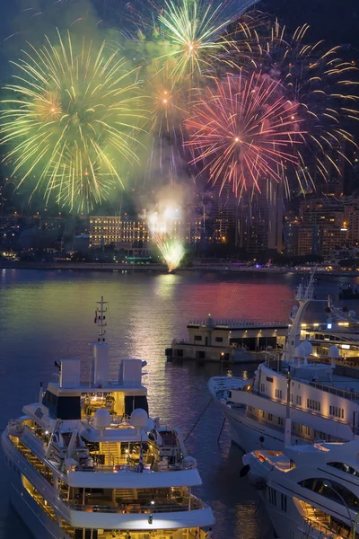 Fireworks in Monaco — Stock Photo, Image