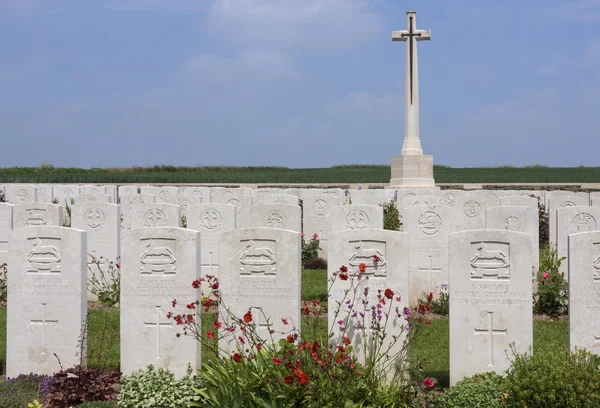 Brittiska krigskyrkogården - somme - Frankrike — Stockfoto