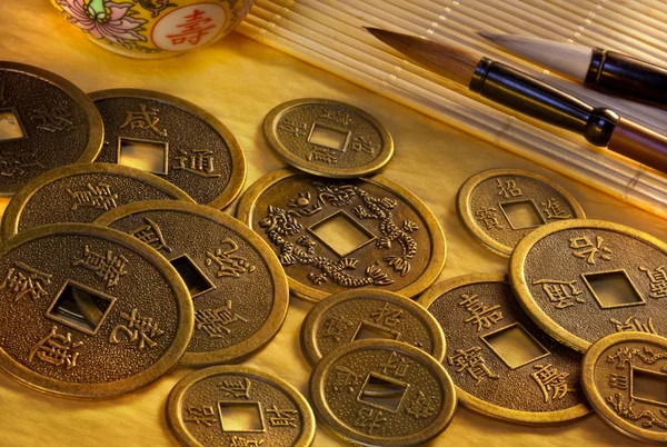 Monedas chinas antiguas —  Fotos de Stock
