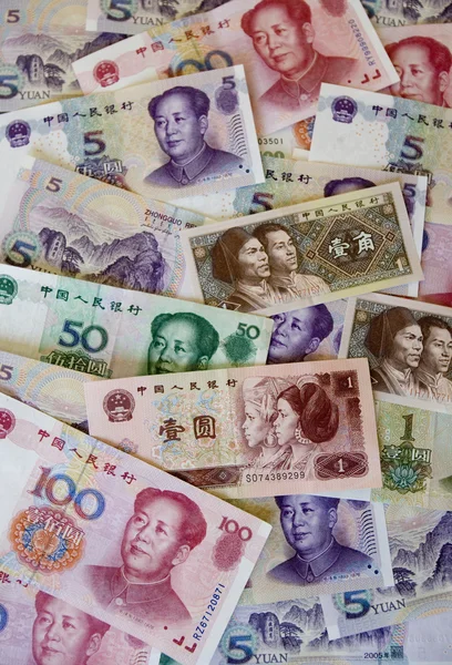 Chinees geld - bankbiljetten — Stockfoto