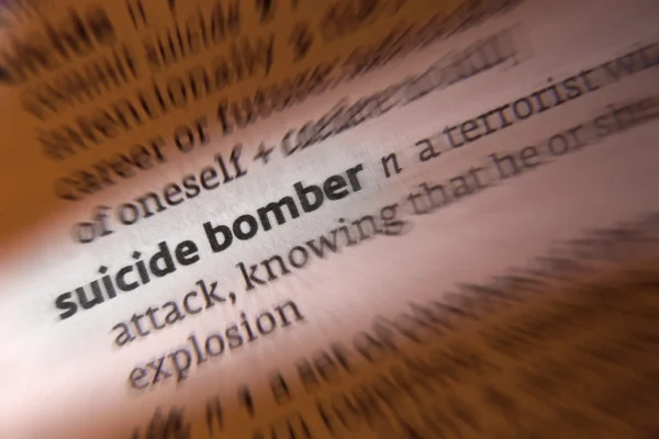 Suicide Bomber - Definizione del dizionario — Foto Stock