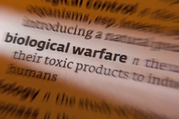 Biological Warfare - Dictionary Definition — Stock Photo, Image