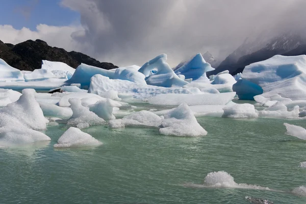 Buzdağları - largo gri - patagonia - Şili — Stok fotoğraf