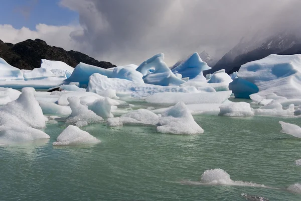 Iceberg - Largo Grey - Patagonia - Cile Immagine Stock