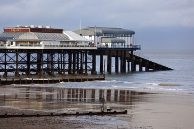 Pier cromer - norfolk Sahili - İngiltere
