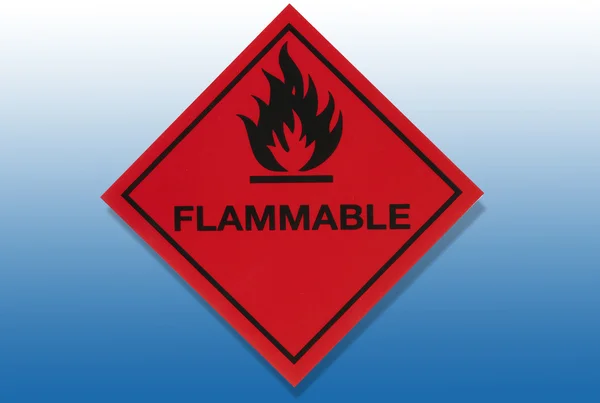 Hazard Warning Sign - Flammable — Stock Photo, Image