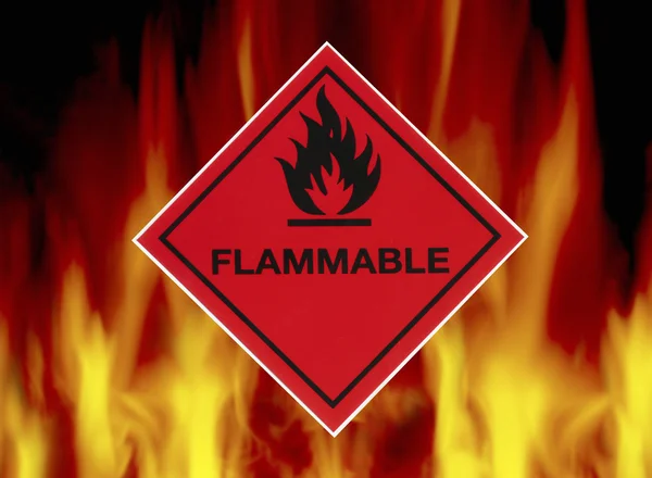 Flammable - Warning Sign — Stock Photo, Image