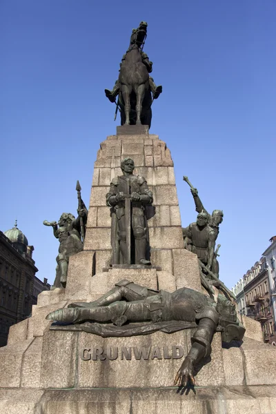 Grunwald heykel - krakow - Polonya — Stok fotoğraf