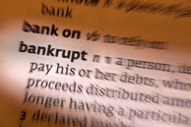 Bankrupt - Dictonary Definition clipart