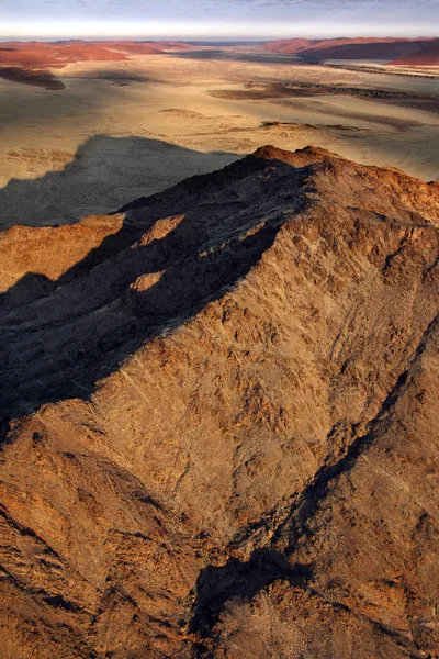 Luftaufnahme - namib-nuakluft wüste - sossusvlie - namibia — Stockfoto