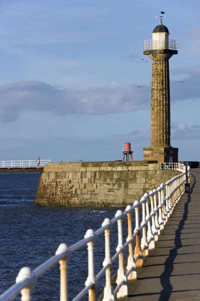 Whitby, İngiltere'de north yorkshire kıyısında — Stok fotoğraf