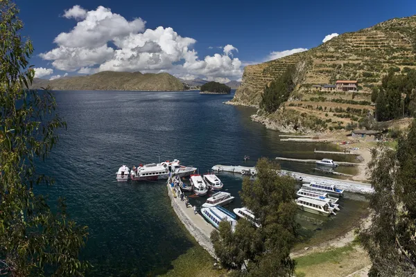 Sun Island (Isla de Sol) on Lake Titicaca in Bolivia — Stock Photo, Image