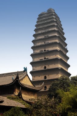 küçük vahşi kaz pagoda - xian - Çin.