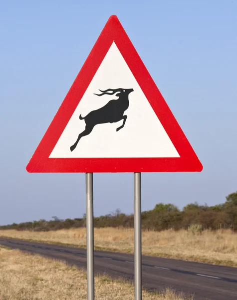Дорожный знак - Намибия — стоковое фото