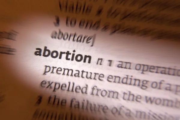 Aborto - Dizionario Definizione — Foto Stock