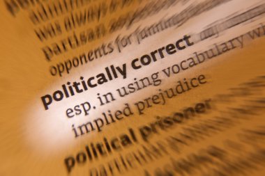 politik olarak düzeltin - sözlük tanımı