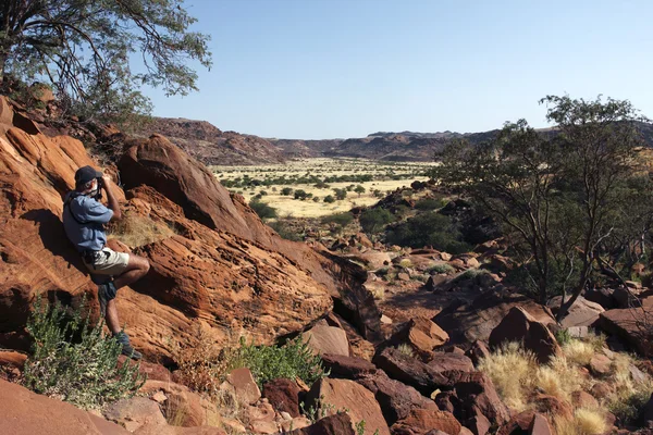 Twyfelfontain in damaraland - Namibië — Stockfoto