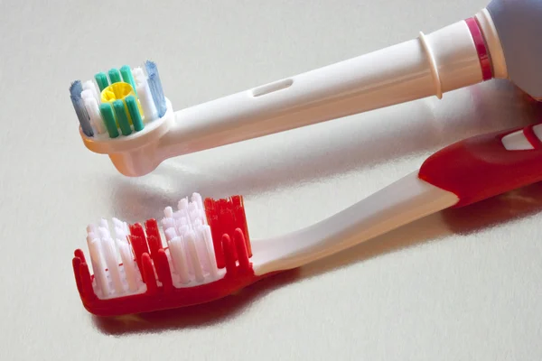 Higiene oral - Equipo de limpieza de dientes —  Fotos de Stock