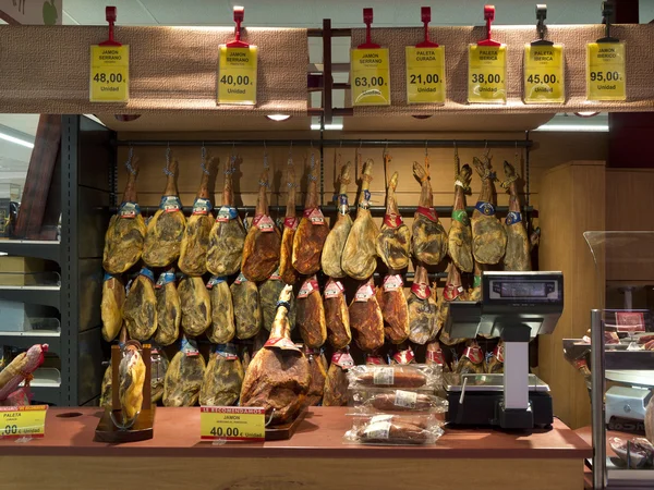 Prosciutto spagnolo - Supermercato - Spagna — Foto Stock