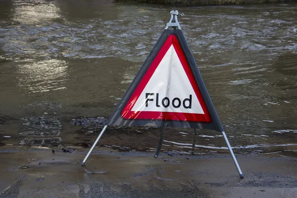 Aviso de inundação - Inglaterra — Fotografia de Stock