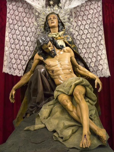 Madonna & İsa heykeli - orihuela - İspanya — Stok fotoğraf