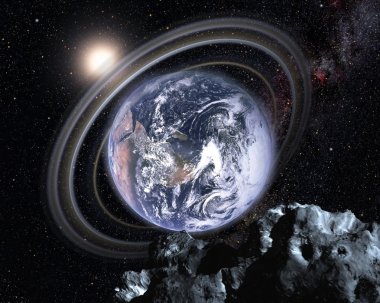 Earth in a parallel universe clipart