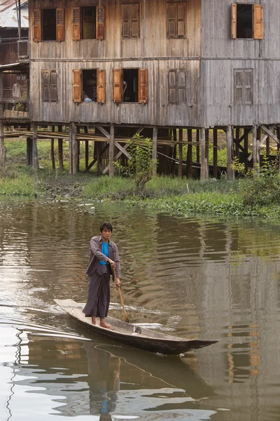 Lago Inle - Estado de Shan - Mianmar — Fotografia de Stock