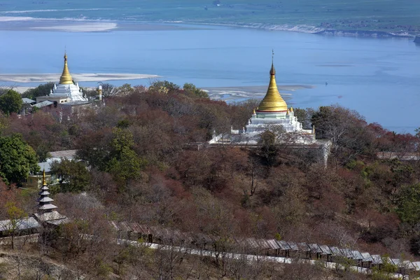 Irrawaddy River from Sagaing Hill - Myanmar — Stock Photo, Image