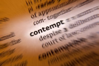 Contempt- Dictionary Definition clipart