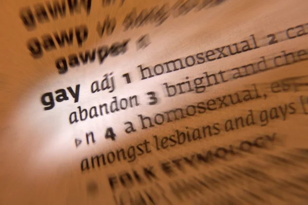 Gay - Wörterbuch-Definition — Stockfoto