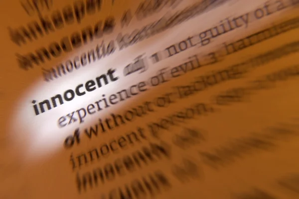 Innocent - Dictionary Definition — Stock Photo, Image
