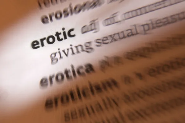 Erotika - slovník definice — Stock fotografie