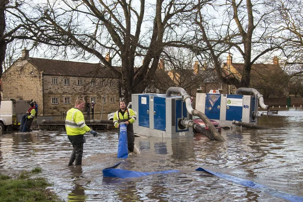 Yorkshire záplavy - Anglie — Stock fotografie