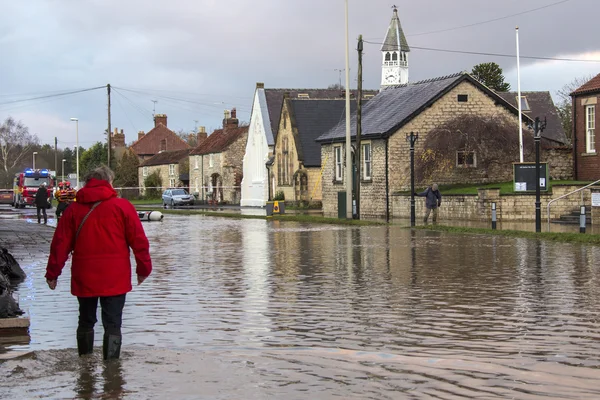 Yorkshire Inundações - Inglaterra — Fotografia de Stock