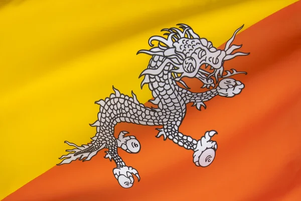 Vlag van bhutan — Stockfoto