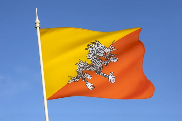 Flagga bhutan — Stockfoto