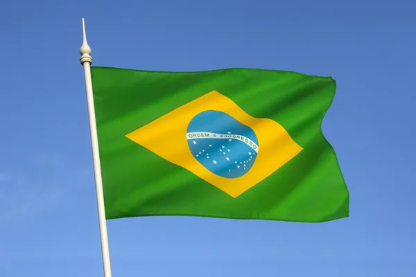 Flagga Brasilien — Stockfoto