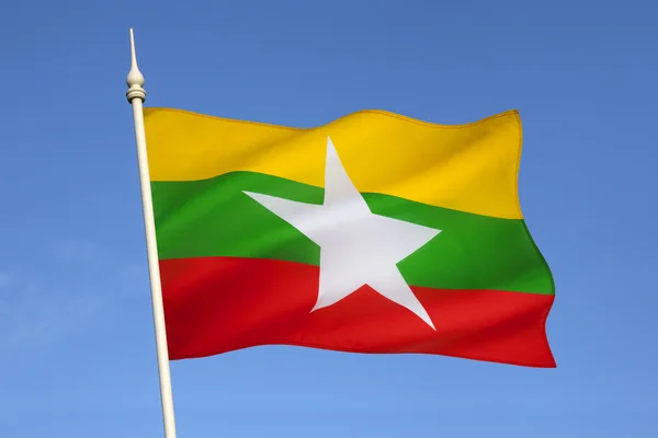 Σημαία της Μιανμάρ (Βιρμανίας) — Φωτογραφία Αρχείου