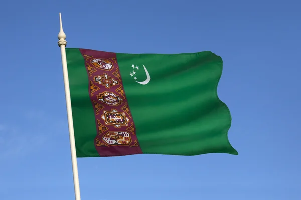 Flagge von Turkmenistan - Zentralasien — Stockfoto