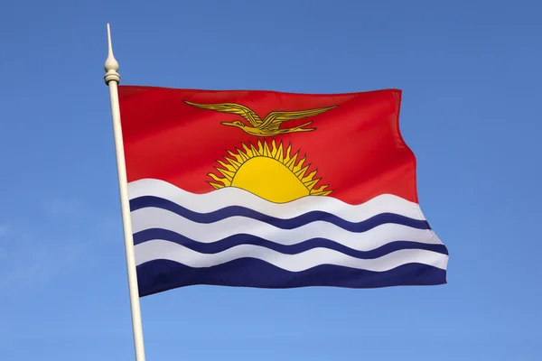 Флаг Кирибати - южная часть Тихого океана — стоковое фото