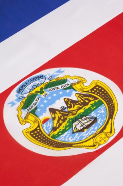 Detail on the flag of Costa Rica clipart