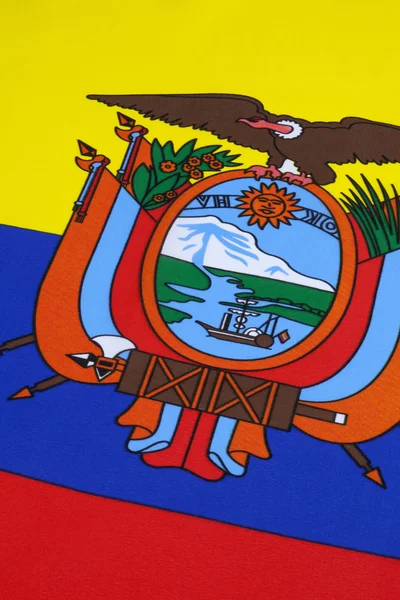 厄瓜多尔国旗上的详细信息 — 图库照片