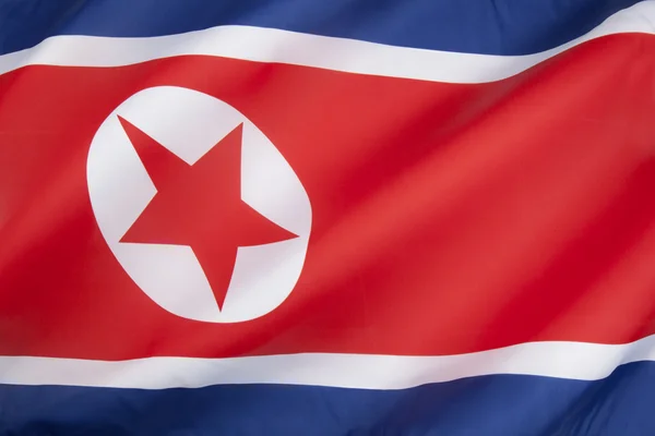 Bandera Korei Północnej — Zdjęcie stockowe