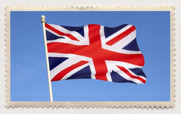 Почтовая марка - британский флаг — стоковое фото