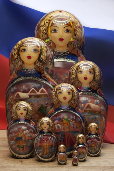 Poupées Matryoshka - Poupées de nidification russes — Photo